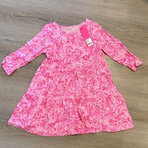 Lilly Pulitzer Vibrant Pink Floral Kids Dress